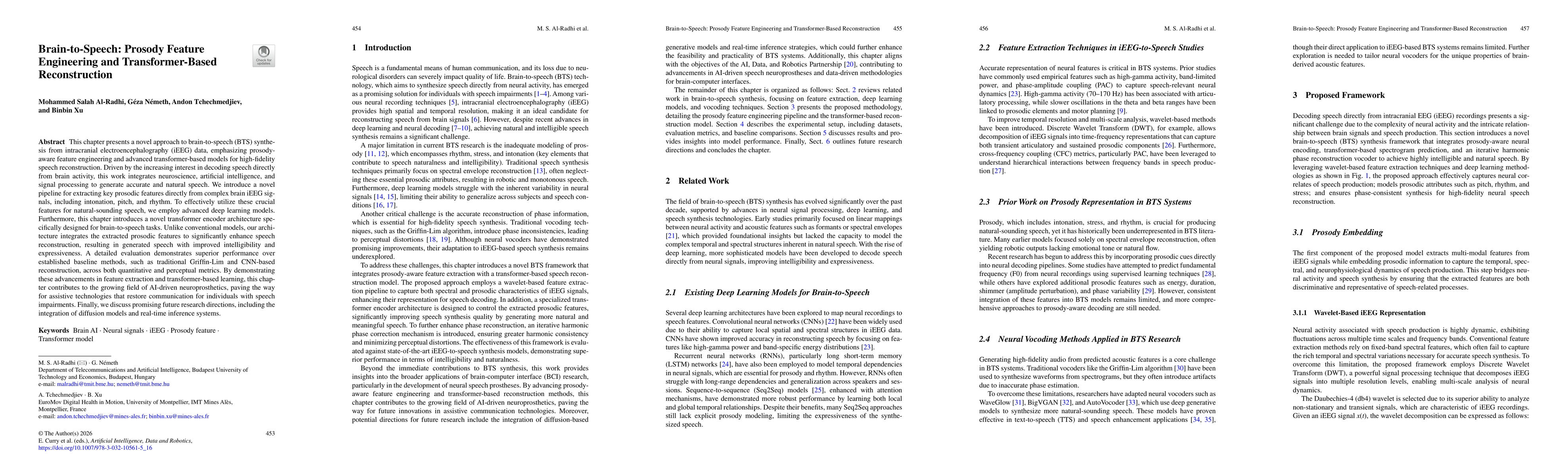 Thumbnail for Brain-to-Speech: Prosody Feature Engineering and Transformer-Based Reconstruction