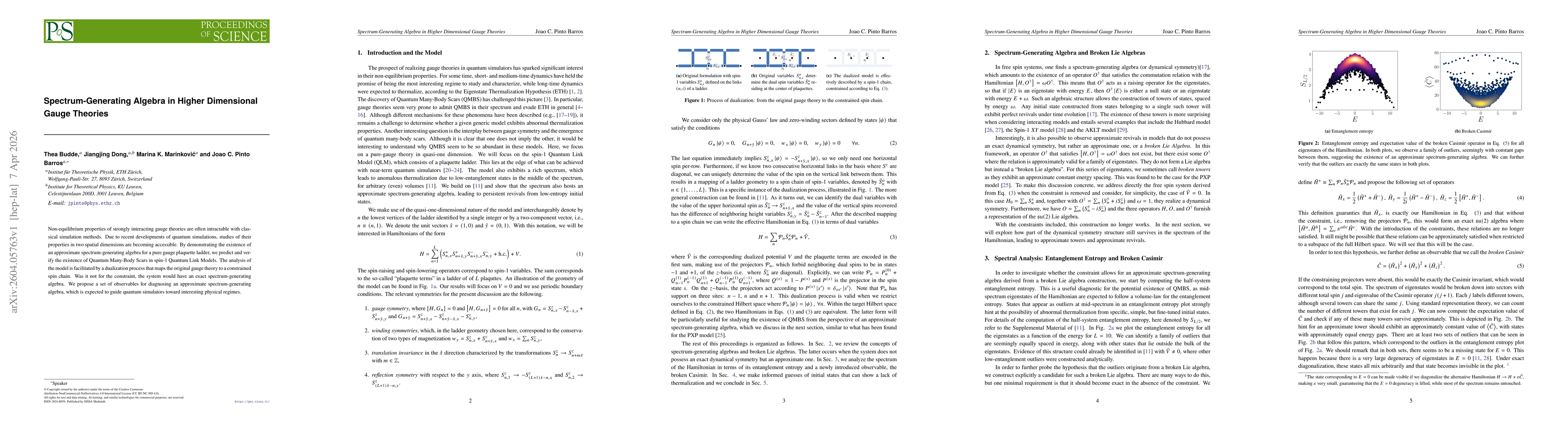 Thumbnail for Spectrum-Generating Algebra in Higher Dimensional Gauge Theories