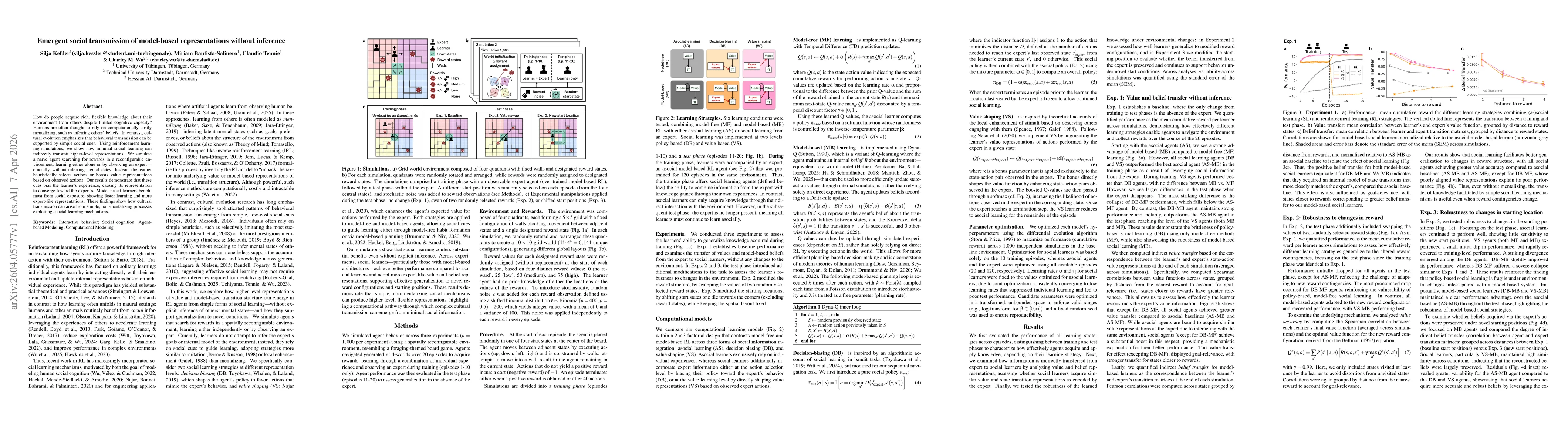 Thumbnail for Emergent social transmission of model-based representations without inference