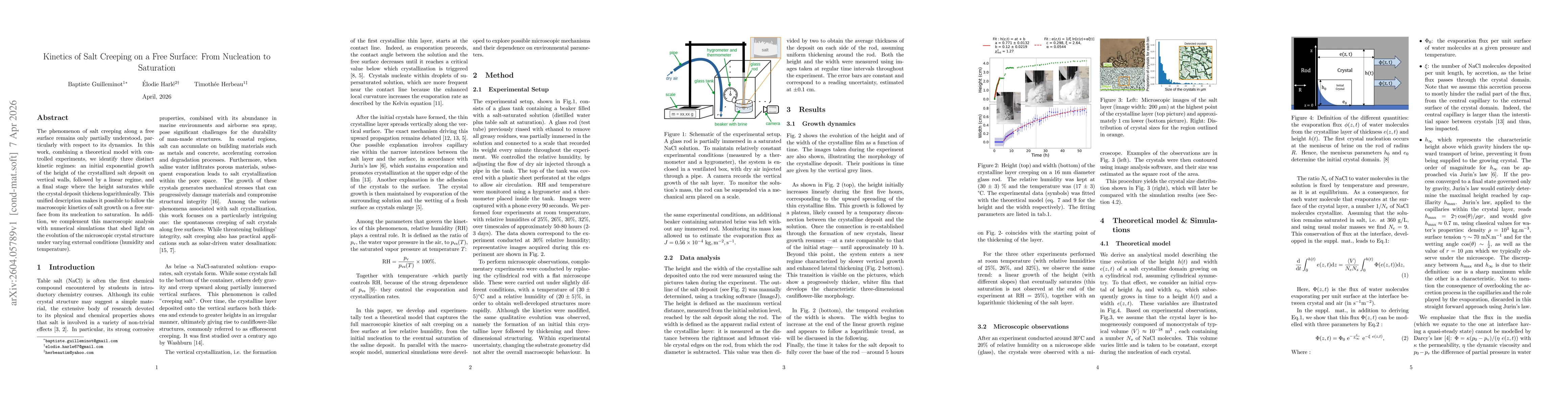 Thumbnail for Kinetics of Salt Creeping on a Free Surface: From Nucleation to Saturation