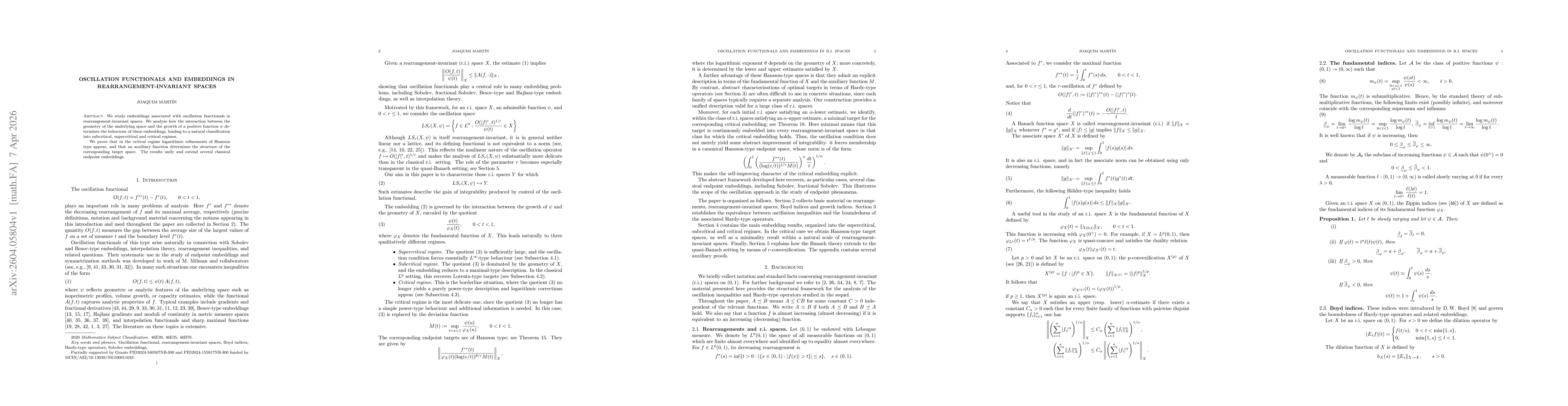 Thumbnail for Oscillation Functionals and Embeddings in Rearrangement-Invariant Spaces