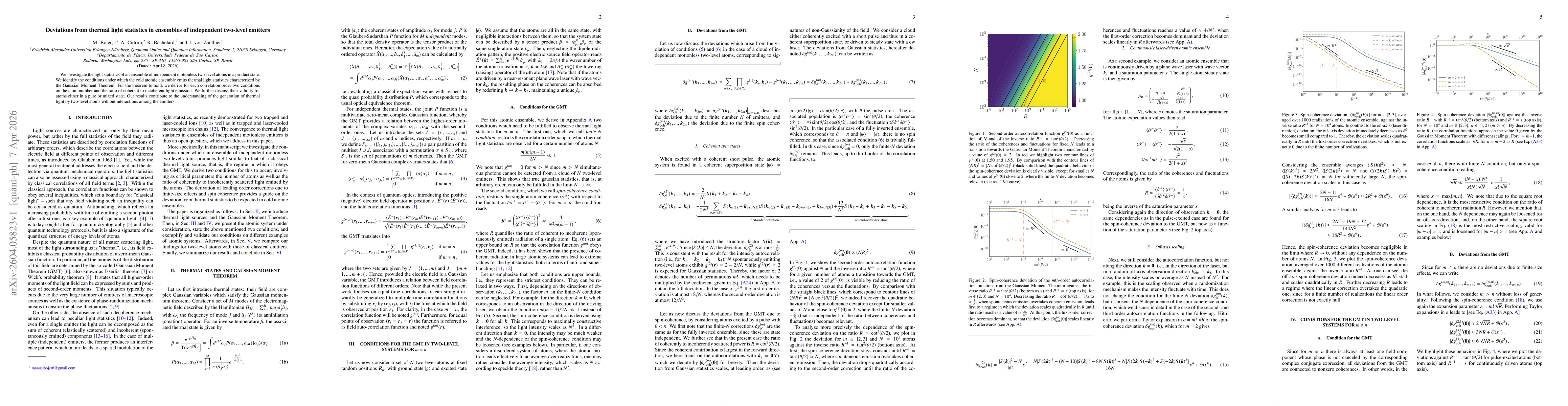Thumbnail for Deviations from thermal light statistics in ensembles of independent two-level emitters