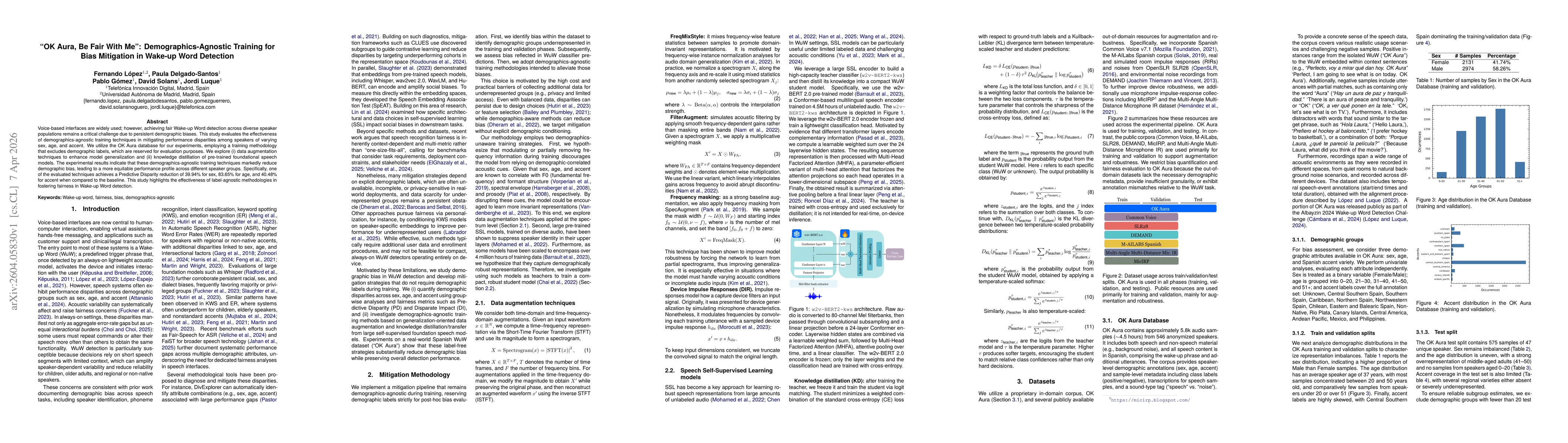 Thumbnail for "OK Aura, Be Fair With Me": Demographics-Agnostic Training for Bias Mitigation in Wake-up Word Detection