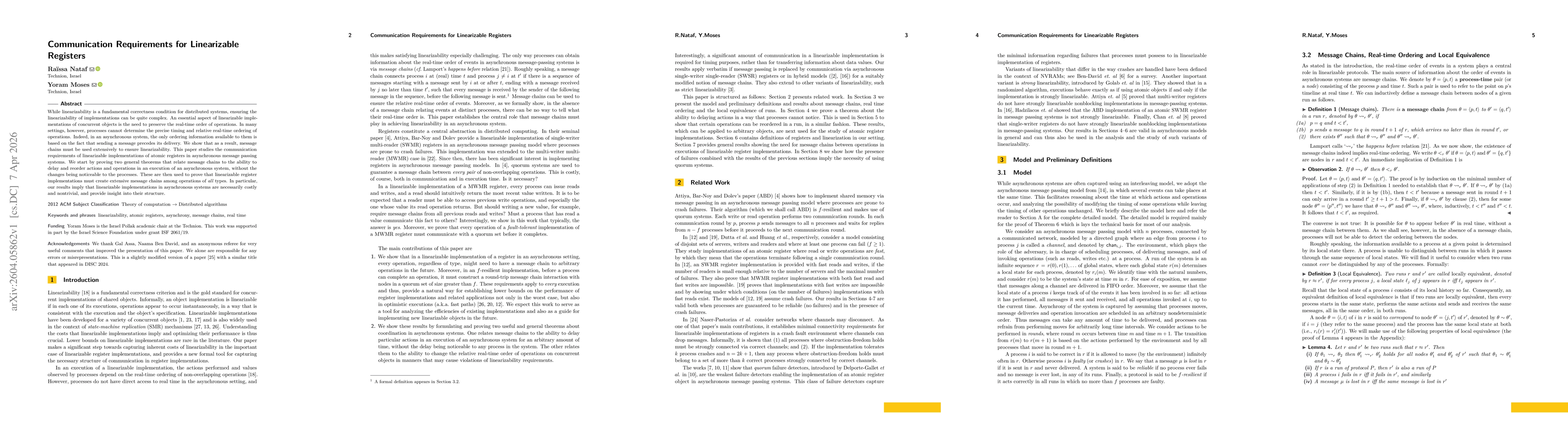 Thumbnail for Communication Requirements for Linearizable Registers