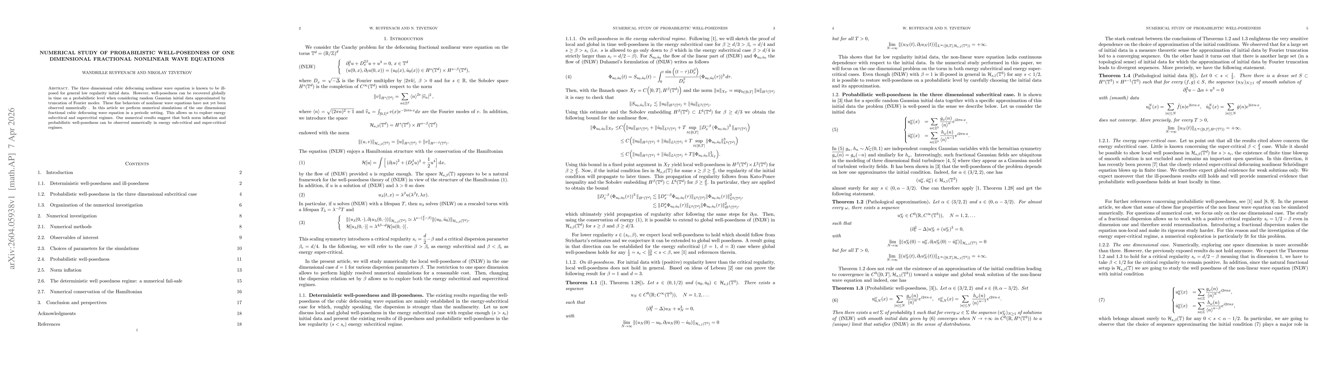 Thumbnail for Numerical study of probabilistic well-posedness of one dimensional fractional nonlinear wave equations