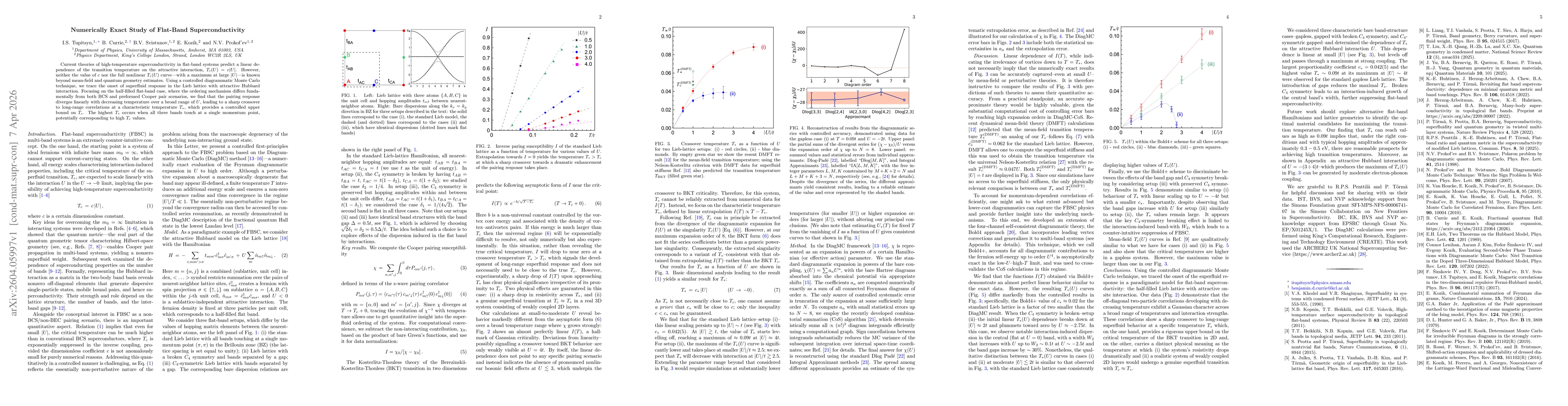 Thumbnail for Numerically Exact Study of Flat-Band Superconductivity