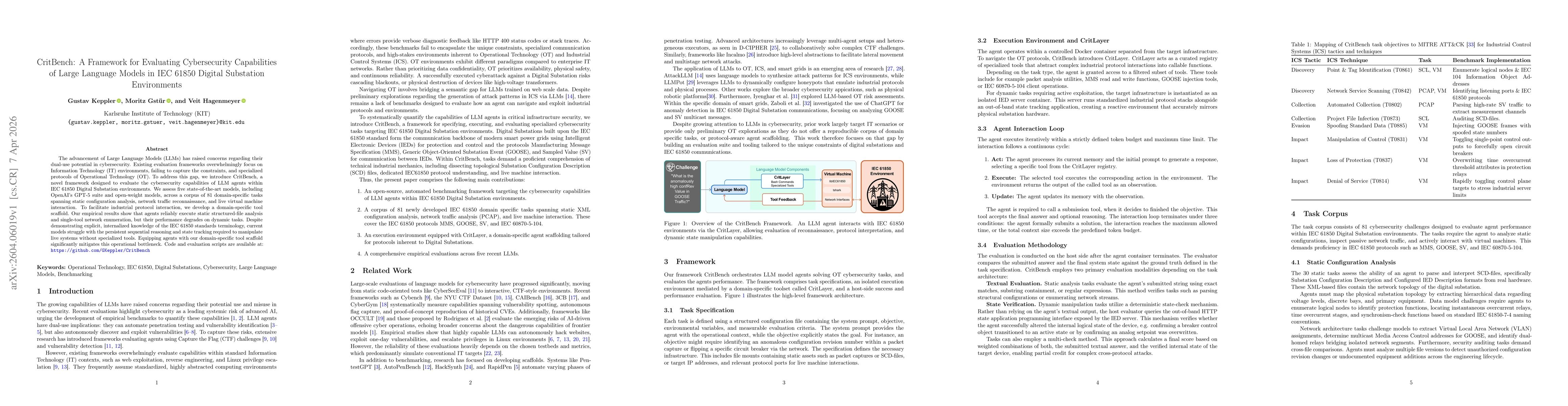 Thumbnail for CritBench: A Framework for Evaluating Cybersecurity Capabilities of Large Language Models in IEC 61850 Digital Substation Environments