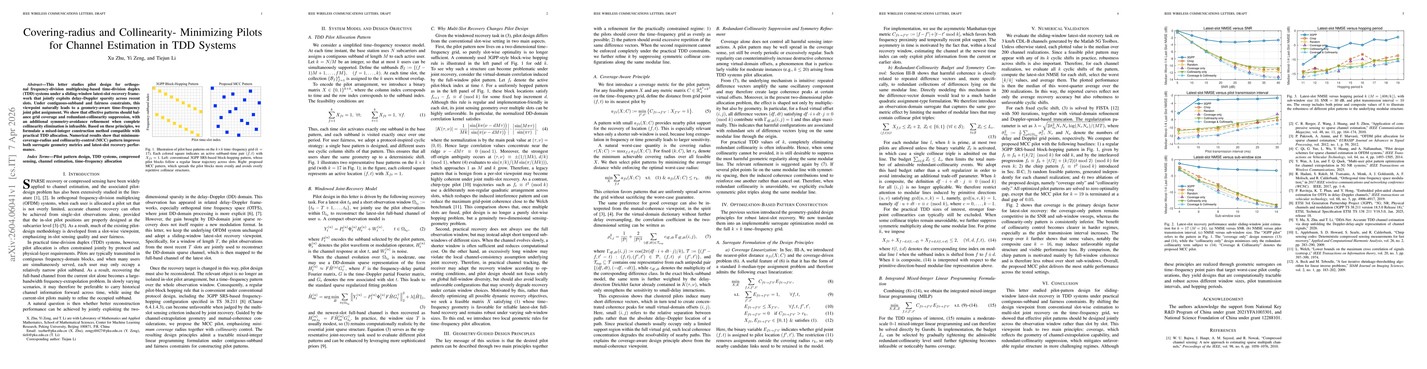 Thumbnail for Covering-radius and Collinearity- Minimizing Pilots for Channel Estimation in TDD Systems