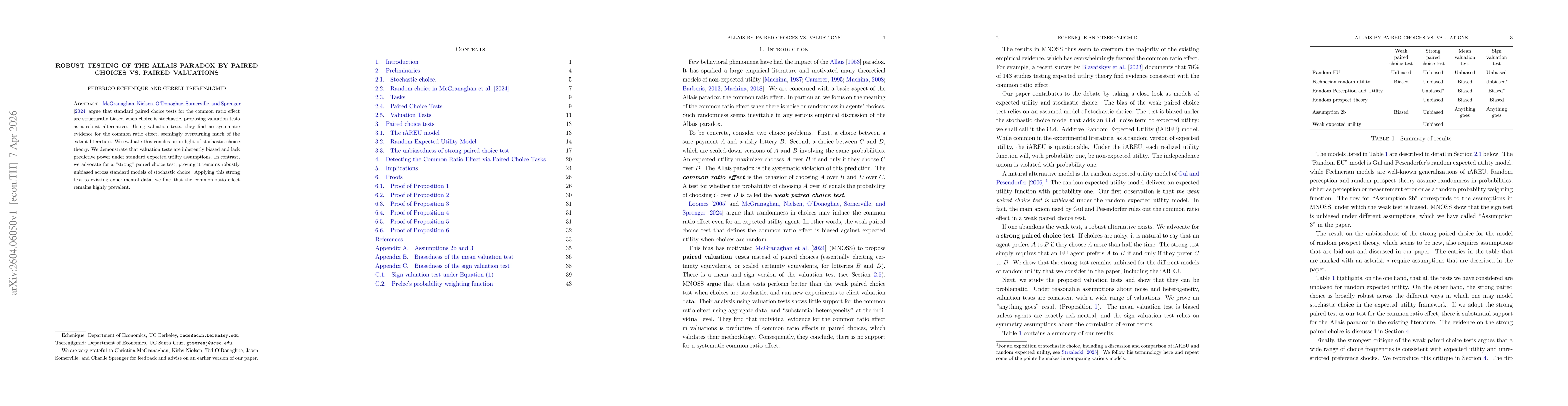 Thumbnail for Robust Testing Of the Allais Paradox By Paired Choices vs. Paired Valuations
