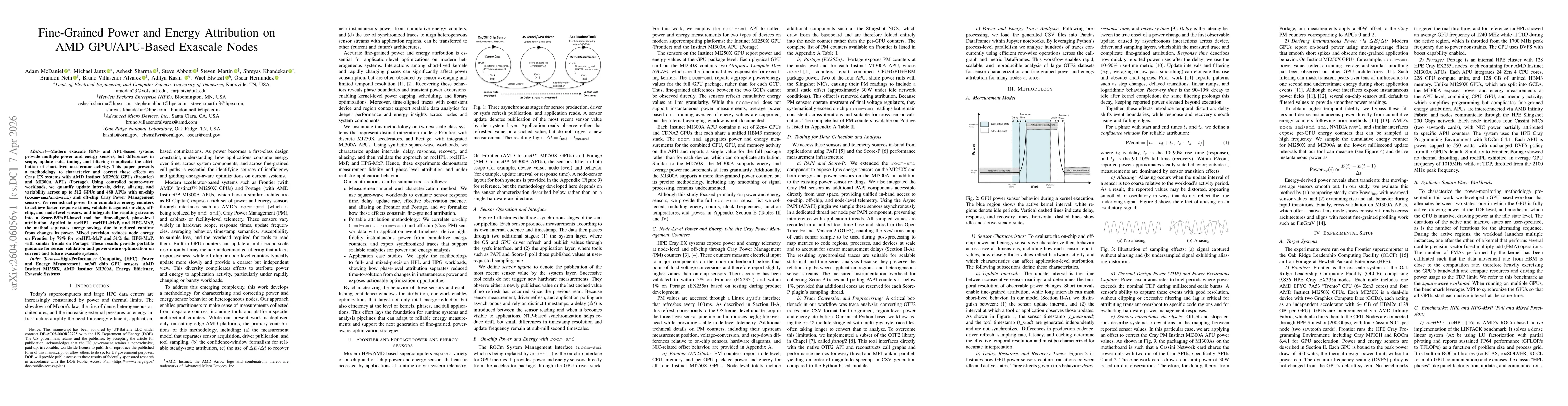 Thumbnail for Fine-Grained Power and Energy Attribution on AMD GPU/APU-Based Exascale Nodes