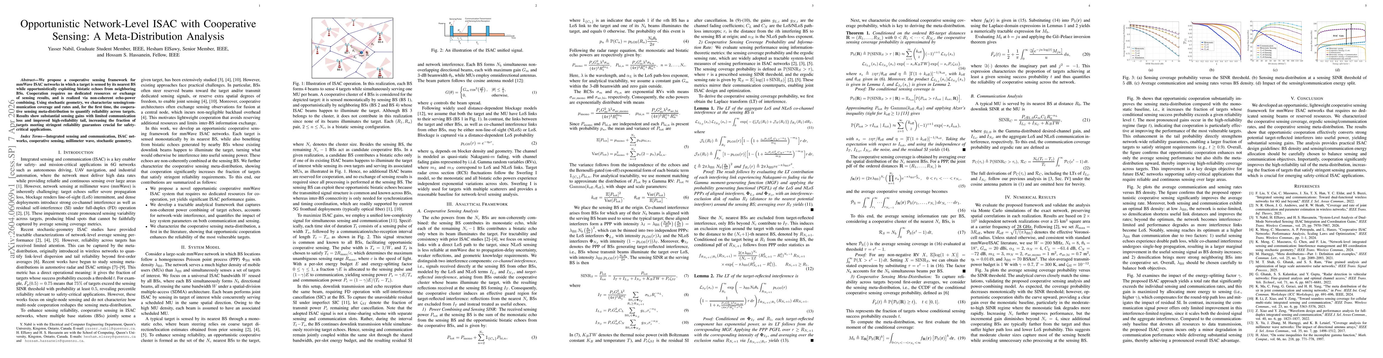 Thumbnail for Opportunistic Network-Level ISAC with Cooperative Sensing: A Meta-Distribution Analysis