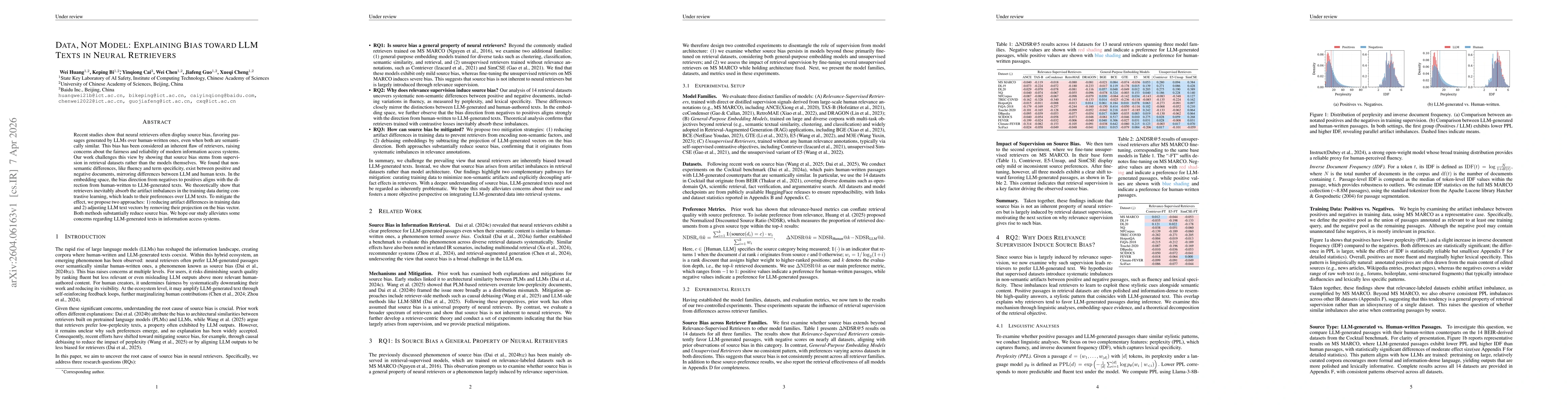 Thumbnail for Data, Not Model: Explaining Bias toward LLM Texts in Neural Retrievers