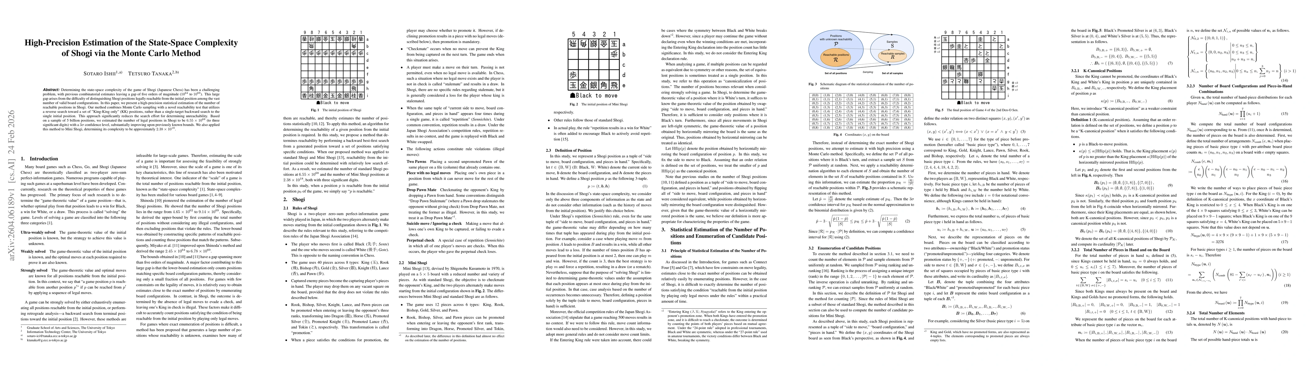 Thumbnail for High-Precision Estimation of the State-Space Complexity of Shogi via the Monte Carlo Method
