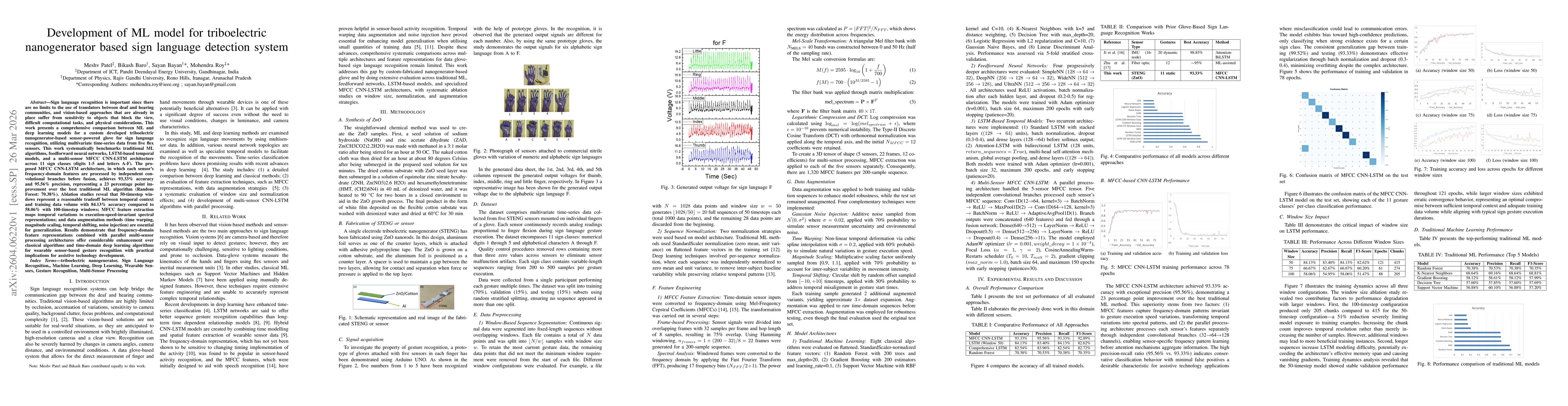 Thumbnail for Development of ML model for triboelectric nanogenerator based sign language detection system