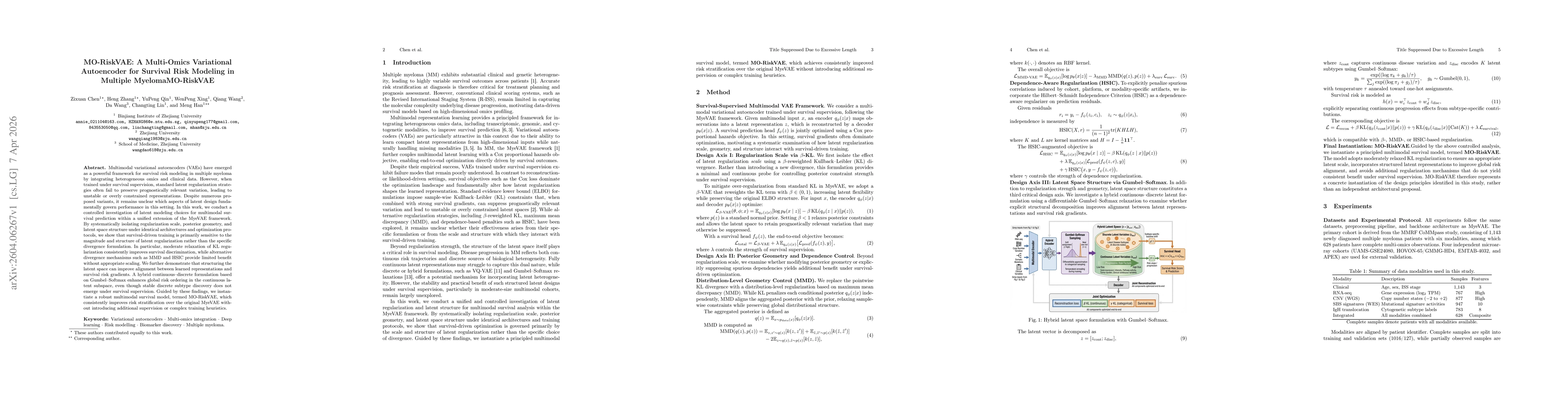 Thumbnail for MO-RiskVAE: A Multi-Omics Variational Autoencoder for Survival Risk Modeling in Multiple MyelomaMO-RiskVAE