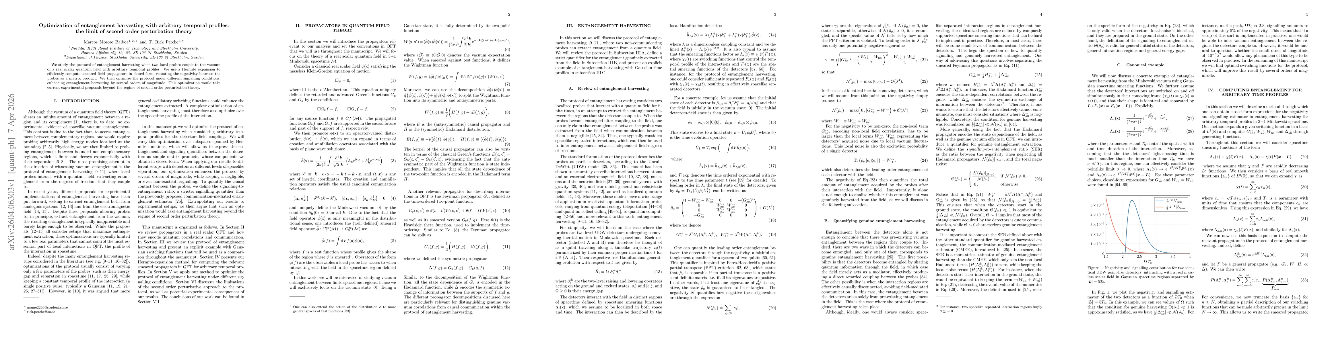 Thumbnail for Optimization of entanglement harvesting with arbitrary temporal profiles: the limit of second order perturbation theory