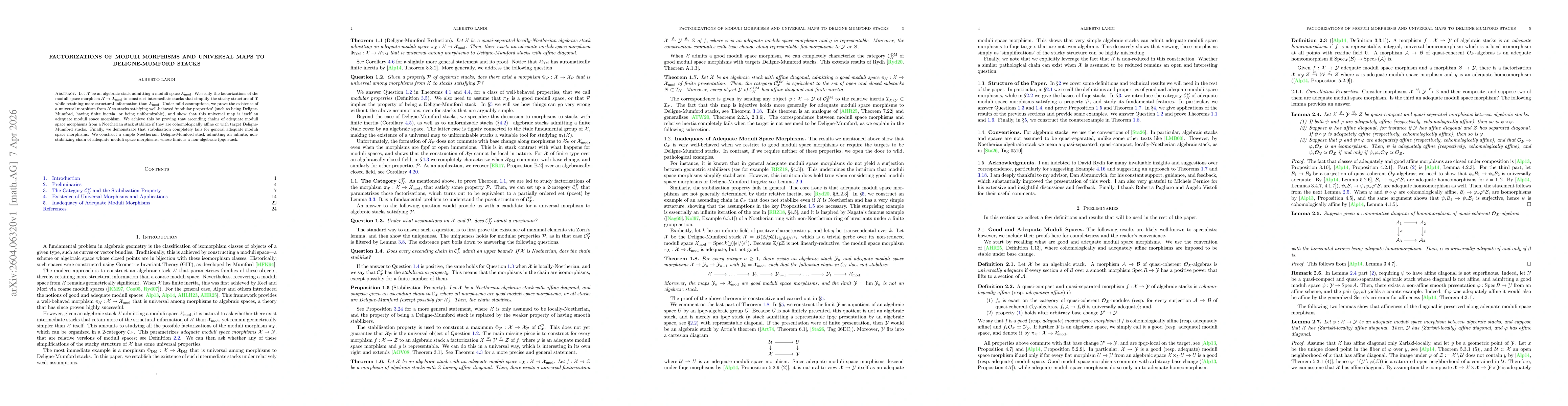 Thumbnail for Factorizations of Moduli Morphisms and Universal Maps to Deligne-Mumford Stacks