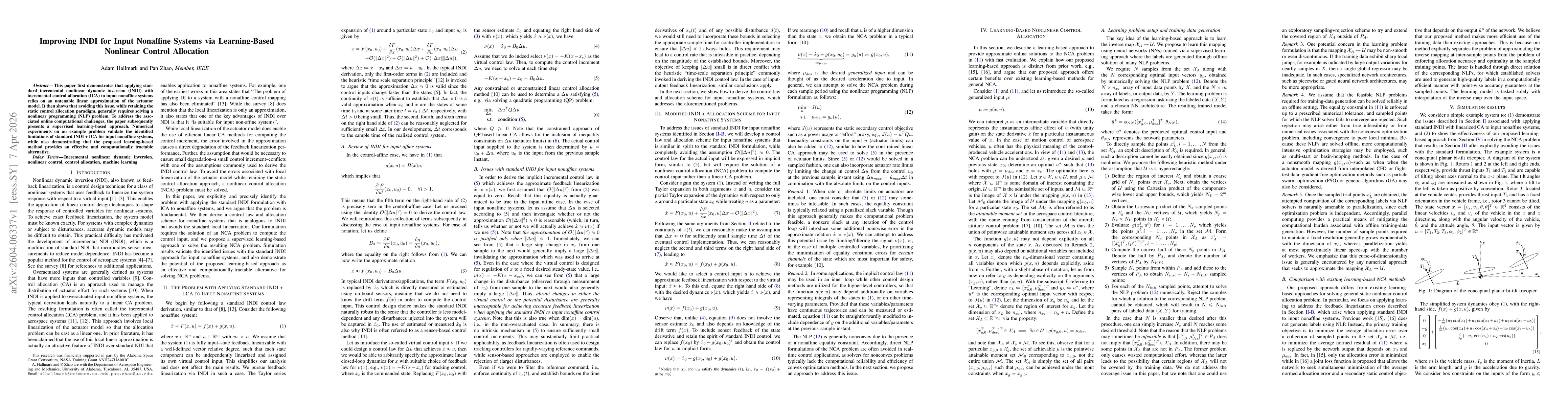 Thumbnail for Improving INDI for Input Nonaffine Systems via Learning-Based Nonlinear Control Allocation
