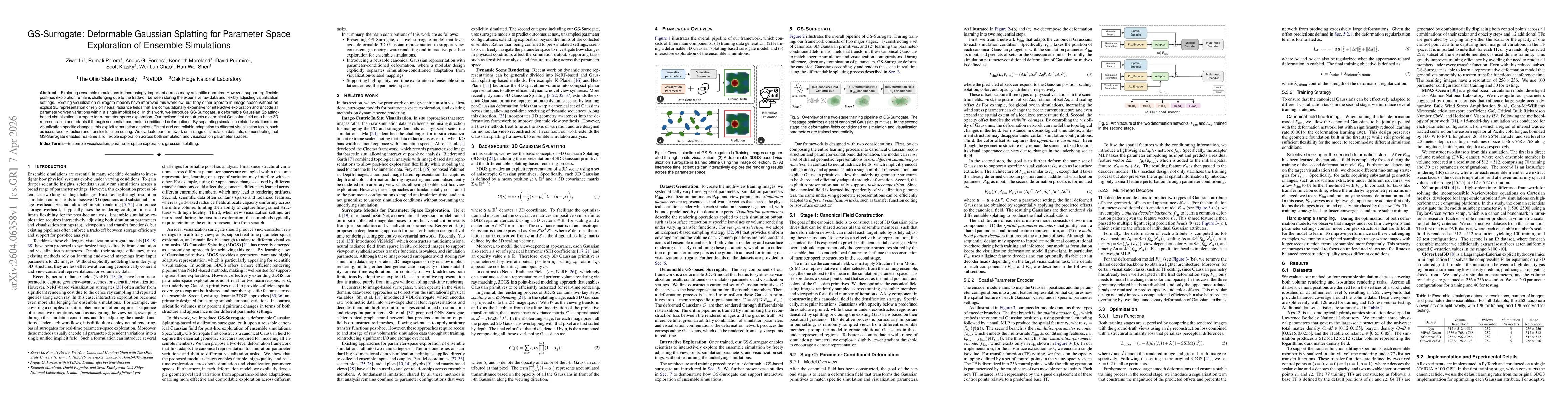 Thumbnail for GS-Surrogate: Deformable Gaussian Splatting for Parameter Space Exploration of Ensemble Simulations