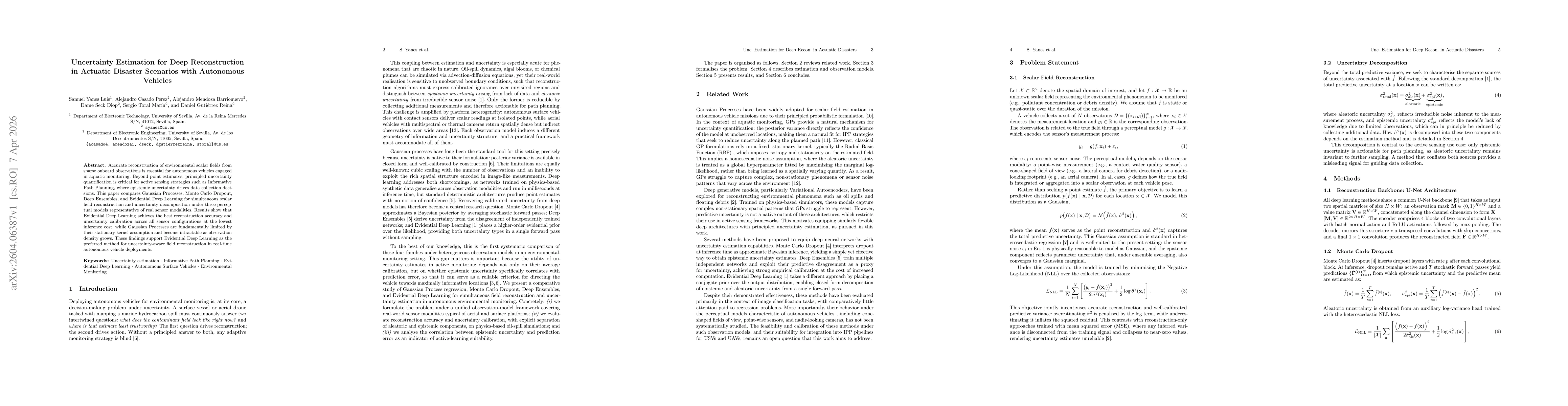 Thumbnail for Uncertainty Estimation for Deep Reconstruction in Actuatic Disaster Scenarios with Autonomous Vehicles