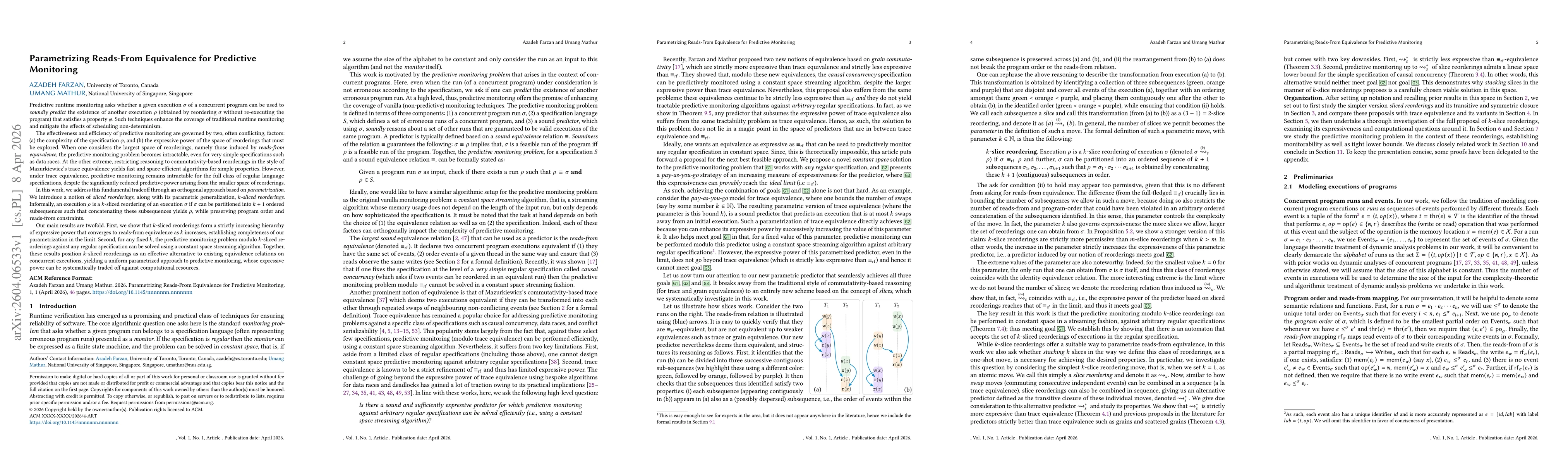 Thumbnail for Parametrizing Reads-From Equivalence for Predictive Monitoring