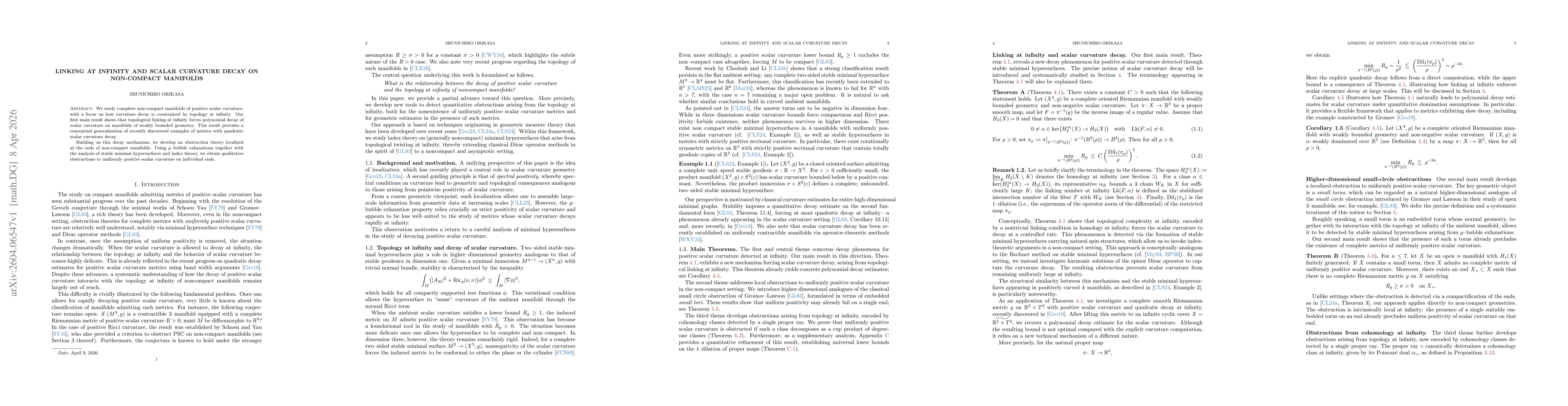 Thumbnail for Linking at Infinity and Scalar Curvature Decay on Non-Compact Manifolds