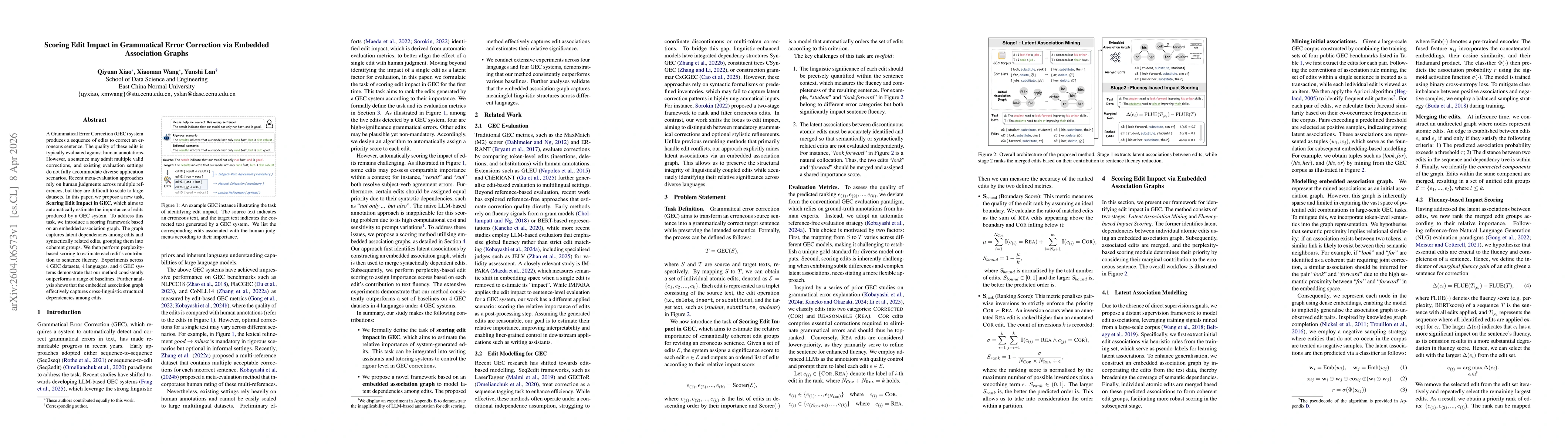 Thumbnail for Scoring Edit Impact in Grammatical Error Correction via Embedded Association Graphs