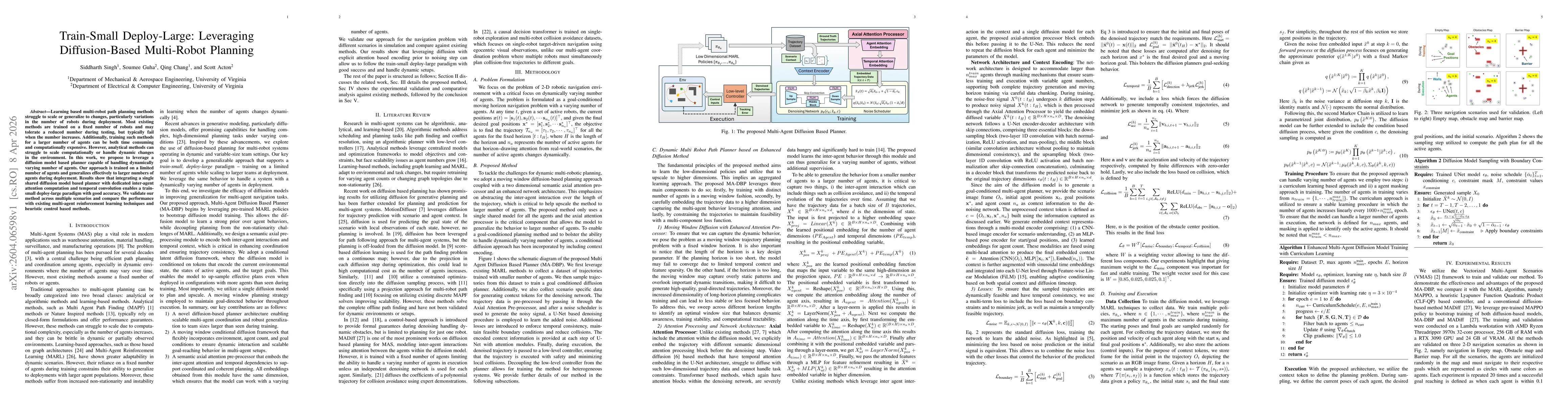 Thumbnail for Train-Small Deploy-Large: Leveraging Diffusion-Based Multi-Robot Planning