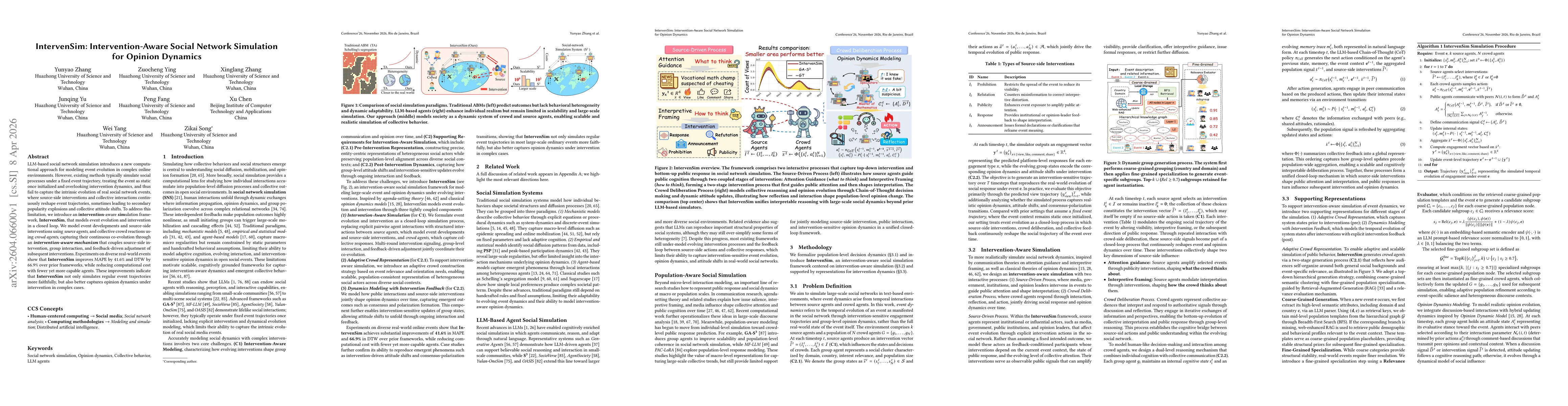Thumbnail for IntervenSim: Intervention-Aware Social Network Simulation for Opinion Dynamics