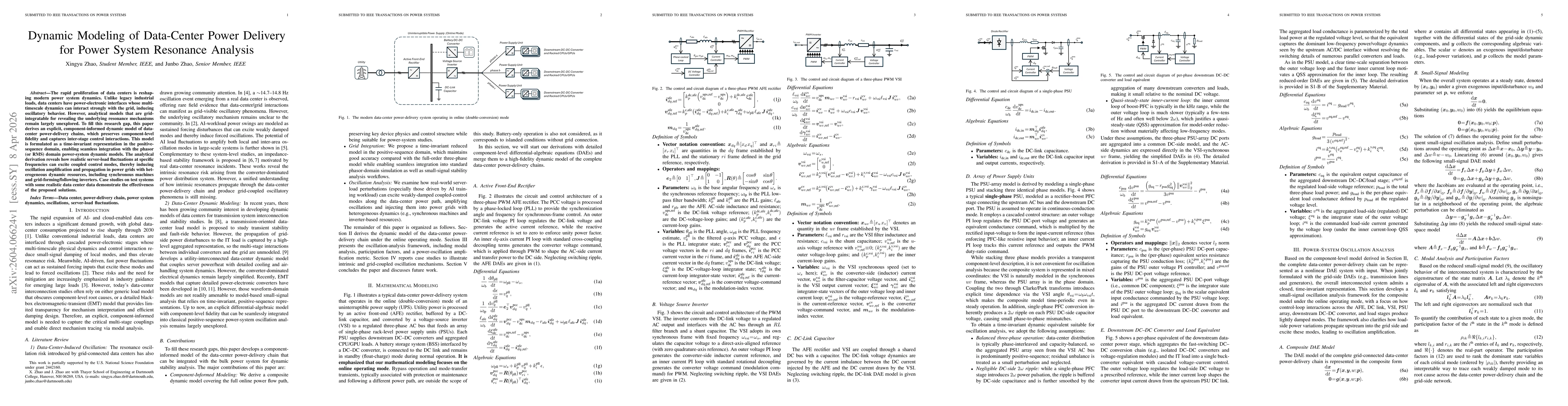 Thumbnail for Dynamic Modeling of Data-Center Power Delivery for Power System Resonance Analysis