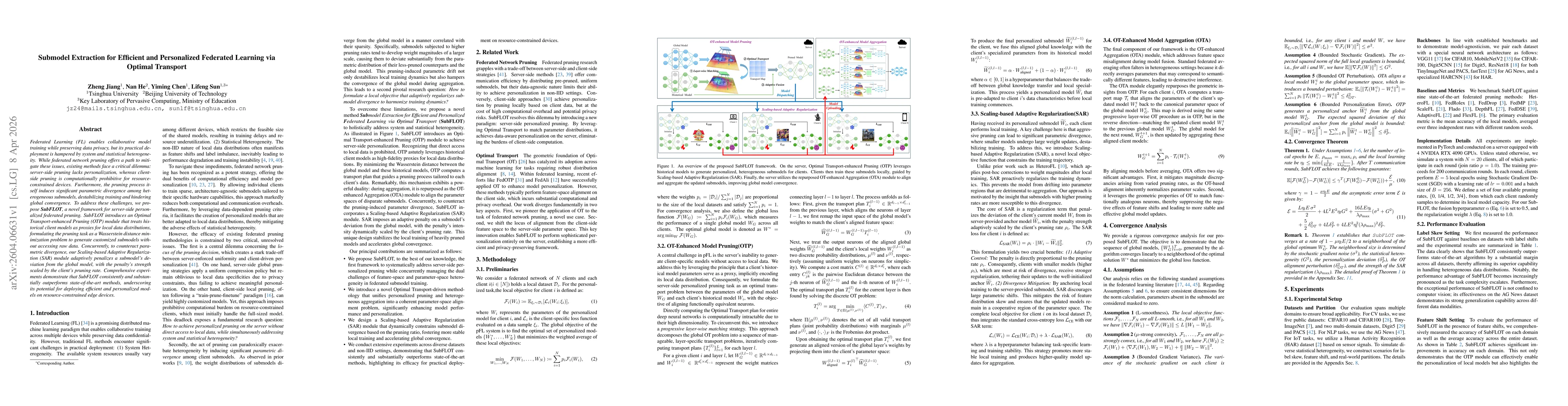 Thumbnail for SubFLOT: Submodel Extraction for Efficient and Personalized Federated Learning via Optimal Transport