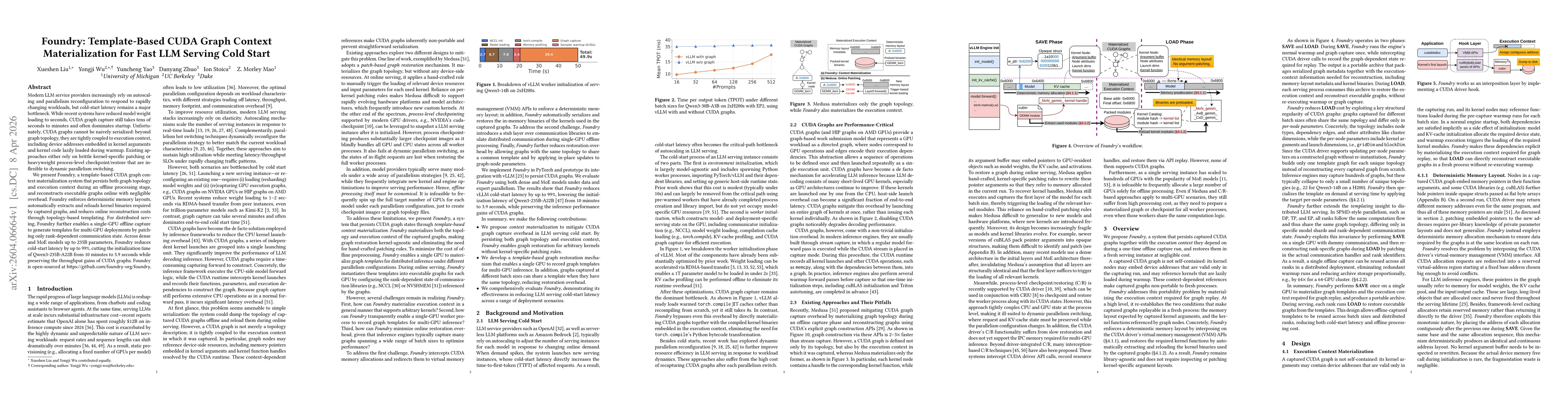 Thumbnail for Foundry: Template-Based CUDA Graph Context Materialization for Fast LLM Serving Cold Start