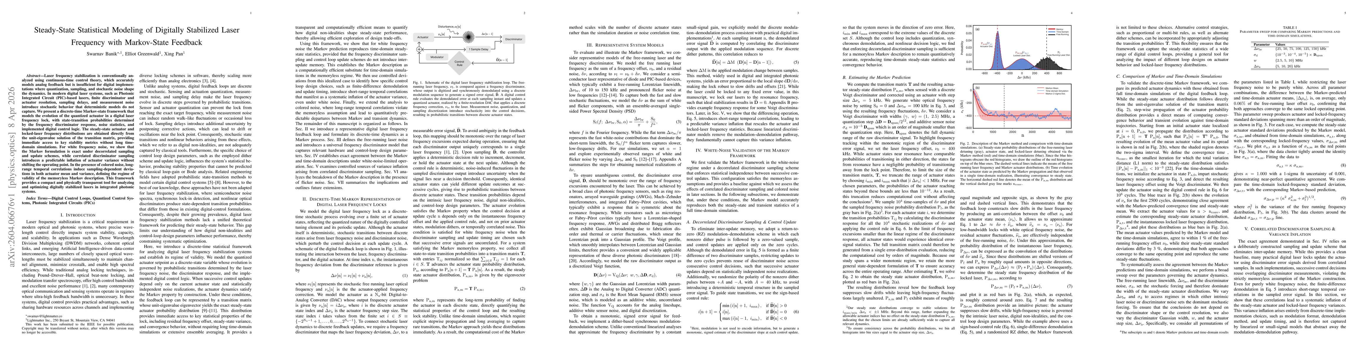 Thumbnail for Steady-State Statistical Modeling of Digitally Stabilized Laser Frequency with Markov-State Feedback