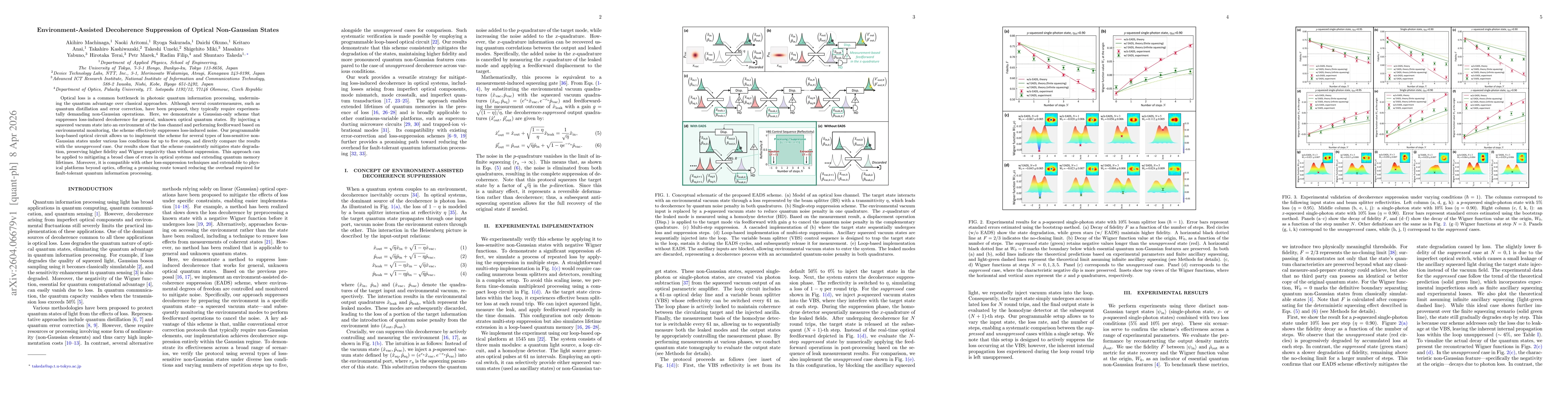 Thumbnail for Environment-Assisted Decoherence Suppression of Optical Non-Gaussian States