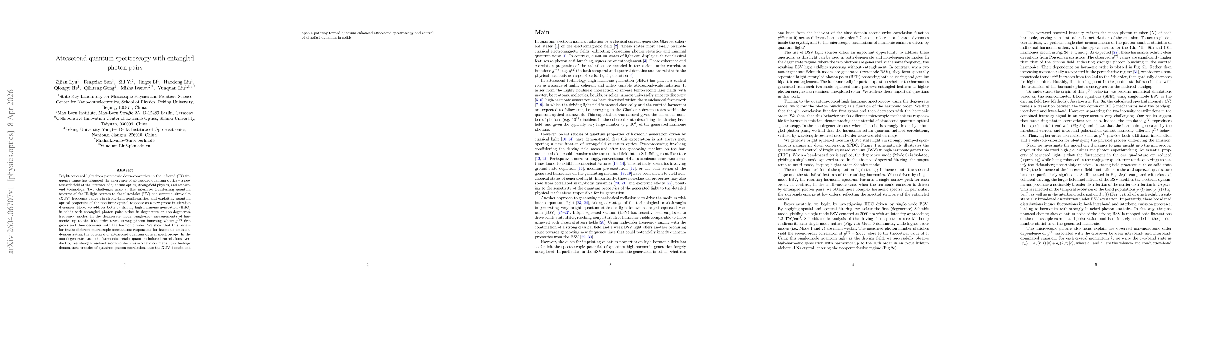Thumbnail for Attosecond quantum spectroscopy with entangled photon pairs
