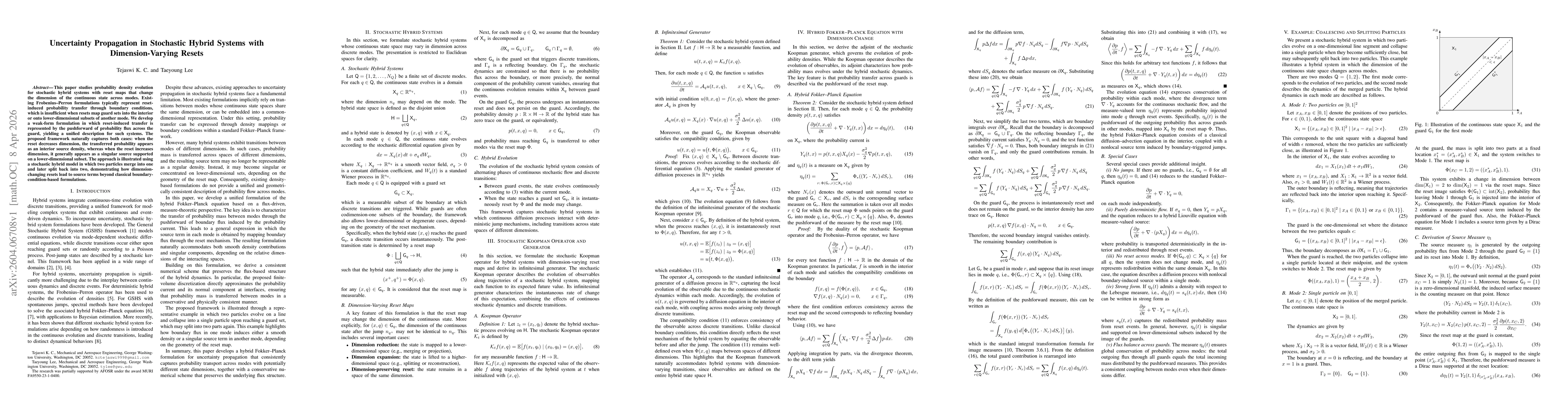 Thumbnail for Uncertainty Propagation in Stochastic Hybrid Systems with Dimension-Varying Resets