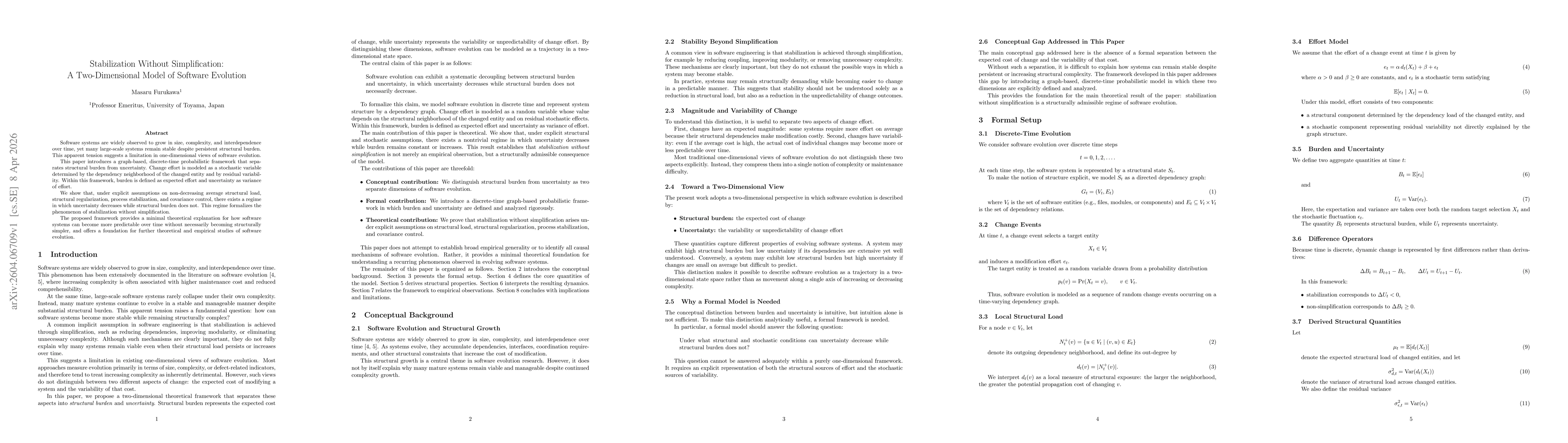 Thumbnail for Stabilization Without Simplification: A Two-Dimensional Model of Software Evolution