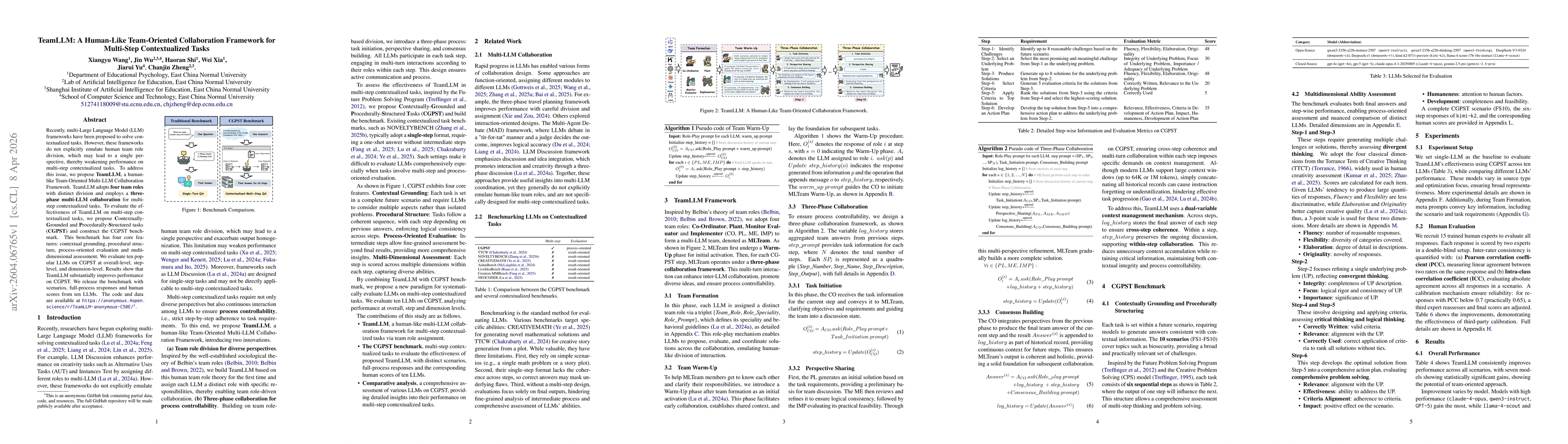 Thumbnail for TeamLLM: A Human-Like Team-Oriented Collaboration Framework for Multi-Step Contextualized Tasks