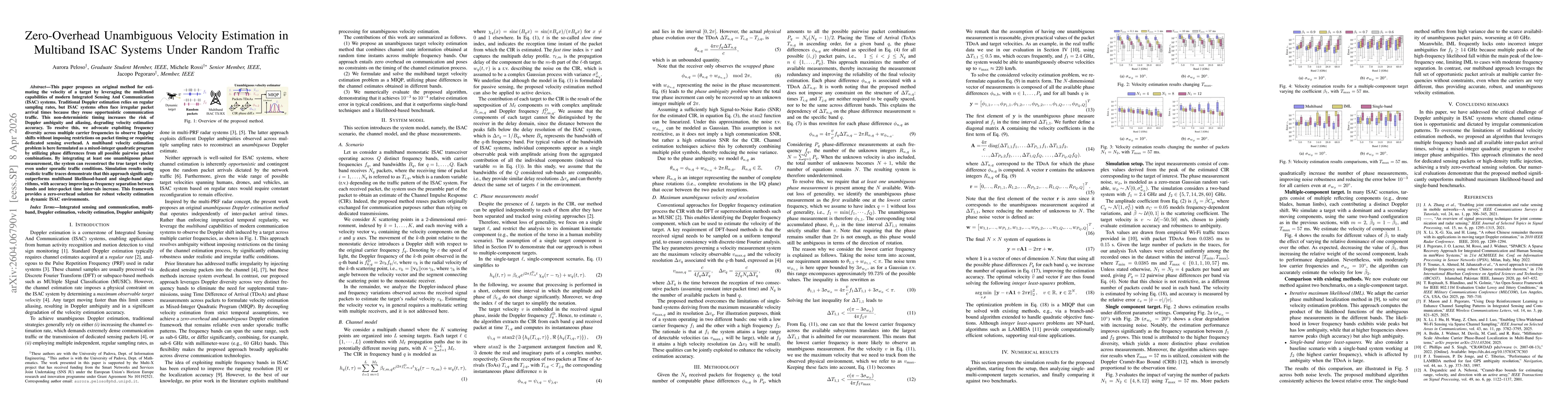 Thumbnail for Zero-Overhead Unambiguous Velocity Estimation in Multiband ISAC Systems Under Random Traffic