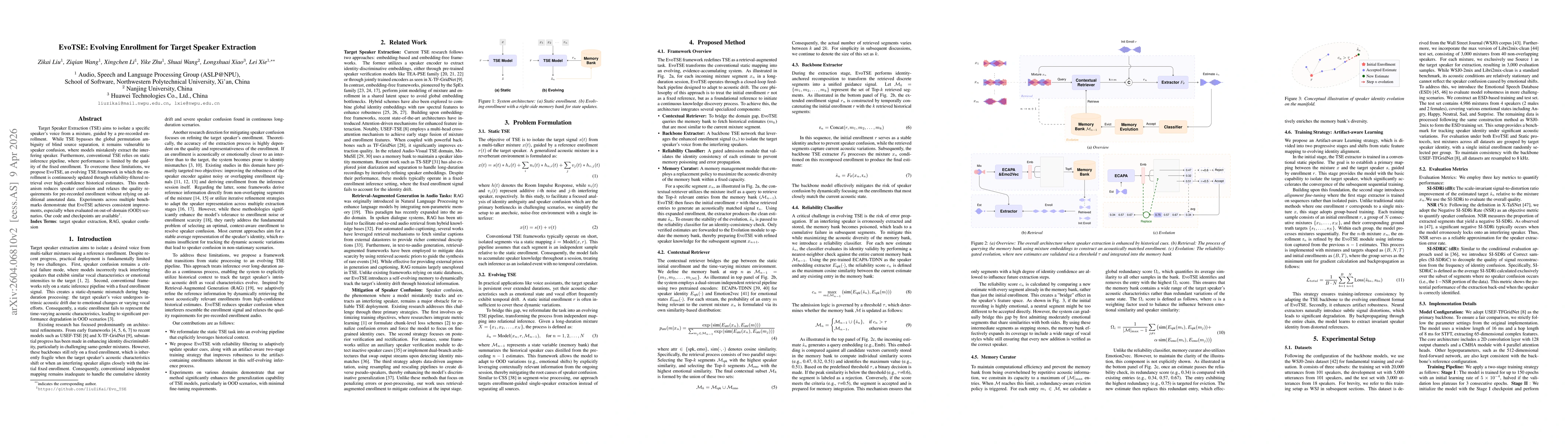 Thumbnail for EvoTSE: Evolving Enrollment for Target Speaker Extraction