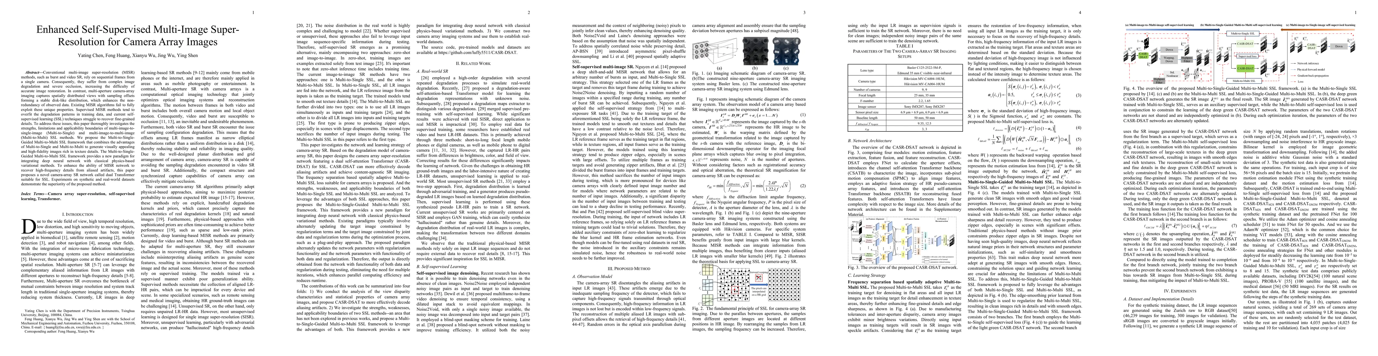 Thumbnail for Enhanced Self-Supervised Multi-Image Super-Resolution for Camera Array Images