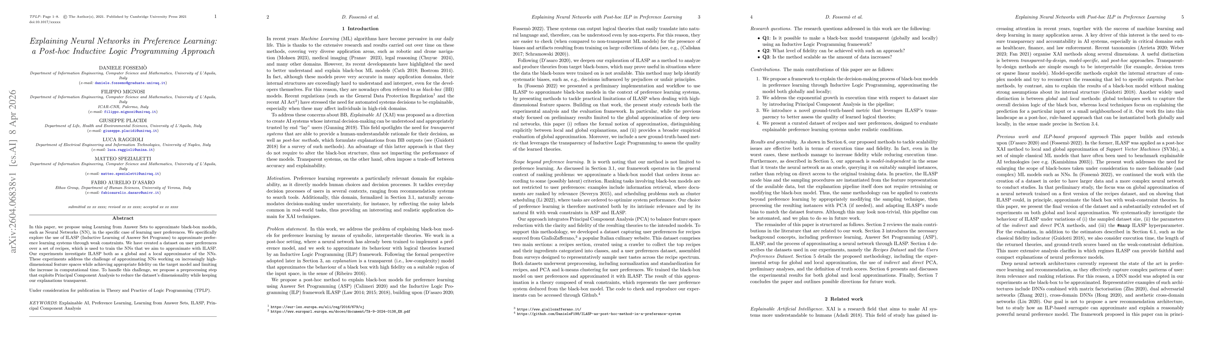 Thumbnail for Explaining Neural Networks in Preference Learning: a Post-hoc Inductive Logic Programming Approach