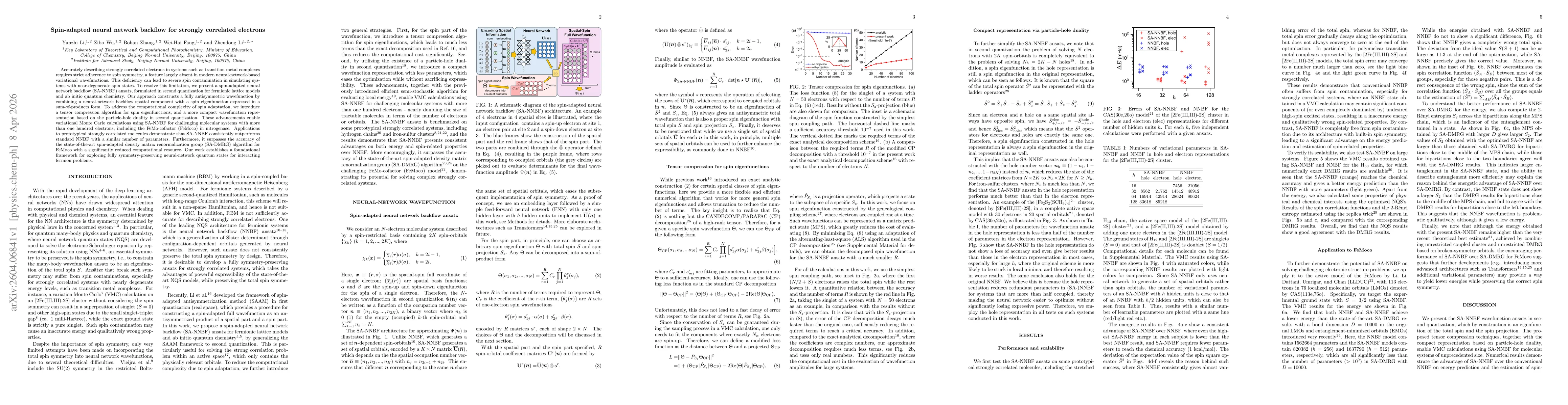 Thumbnail for Spin-adapted neural network backflow for strongly correlated electrons