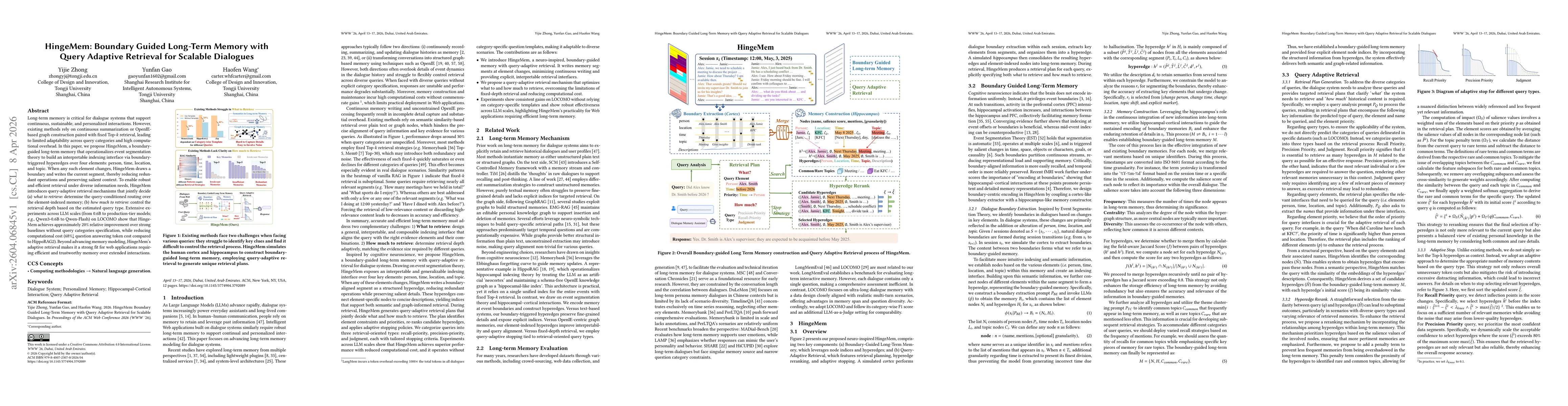 Thumbnail for HingeMem: Boundary Guided Long-Term Memory with Query Adaptive Retrieval for Scalable Dialogues
