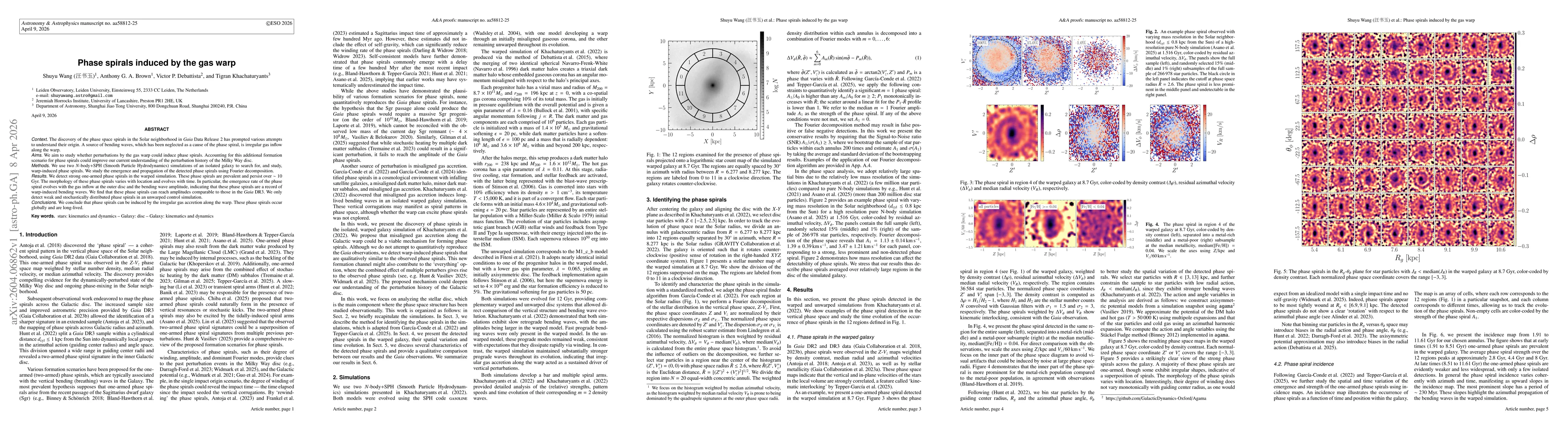 Thumbnail for Phase spirals induced by the gas warp