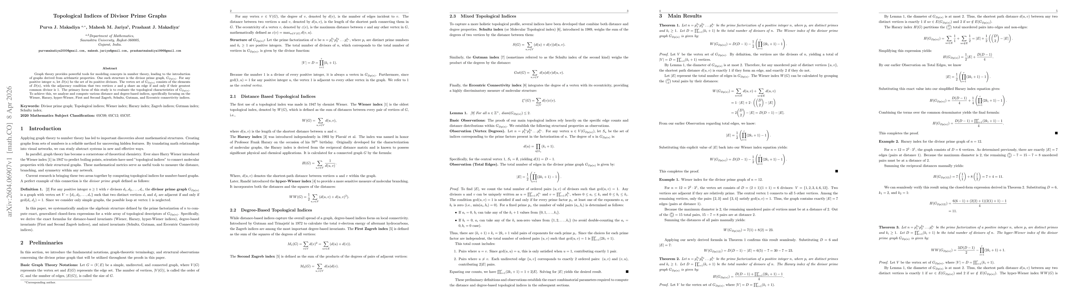 Thumbnail for Topological Indices of Divisor Prime Graphs