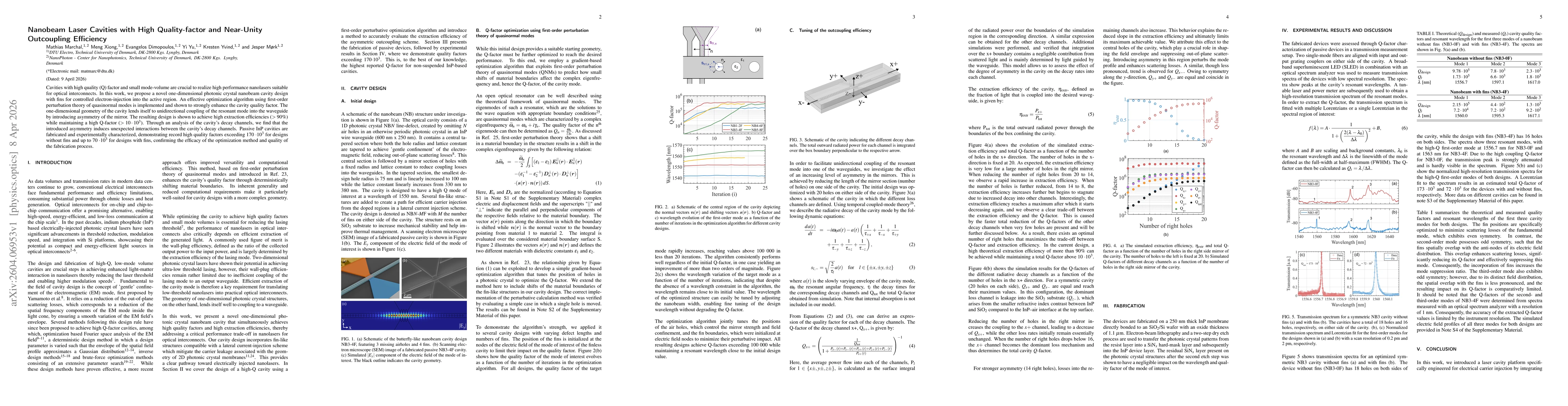 Thumbnail for Nanobeam Laser Cavities with High Quality-factor and Near-Unity Outcoupling Efficiency