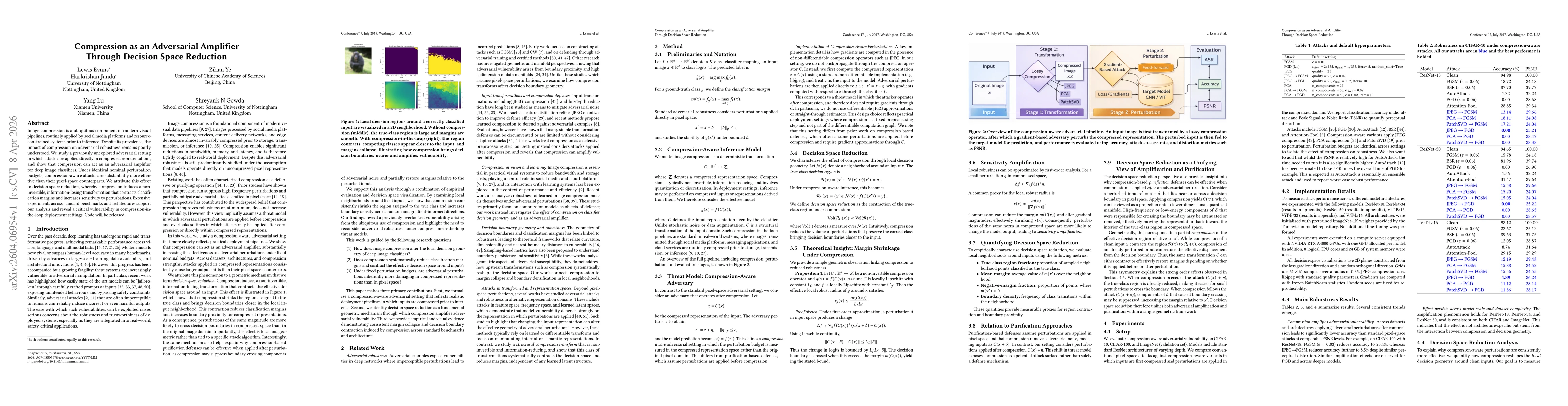 Thumbnail for Compression as an Adversarial Amplifier Through Decision Space Reduction
