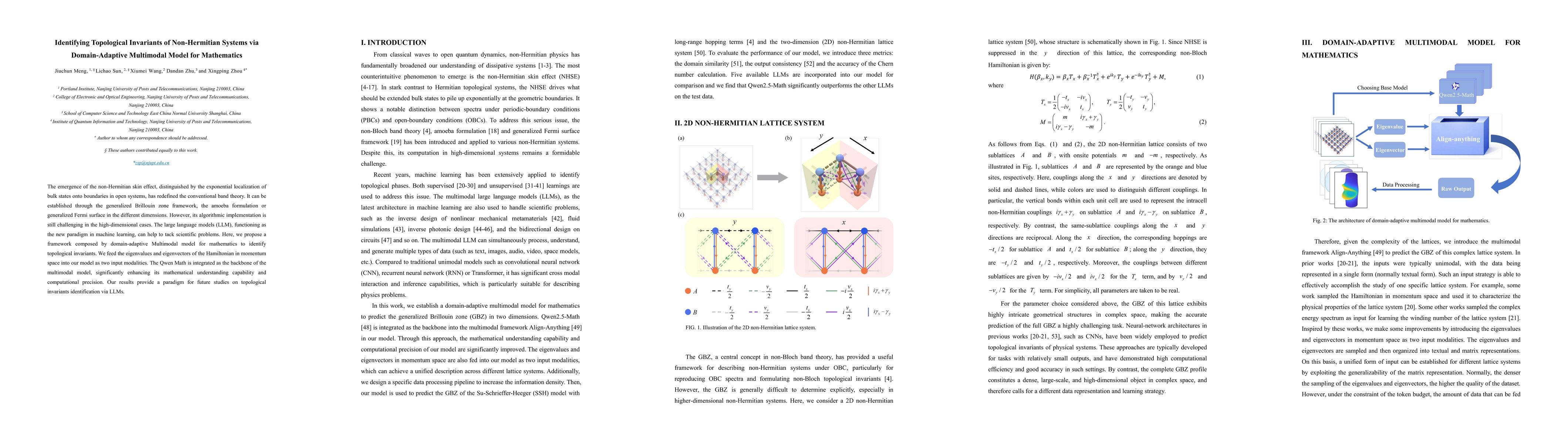 Thumbnail for Identifying Topological Invariants of Non-Hermitian Systems via Domain-Adaptive Multimodal Model for Mathematics