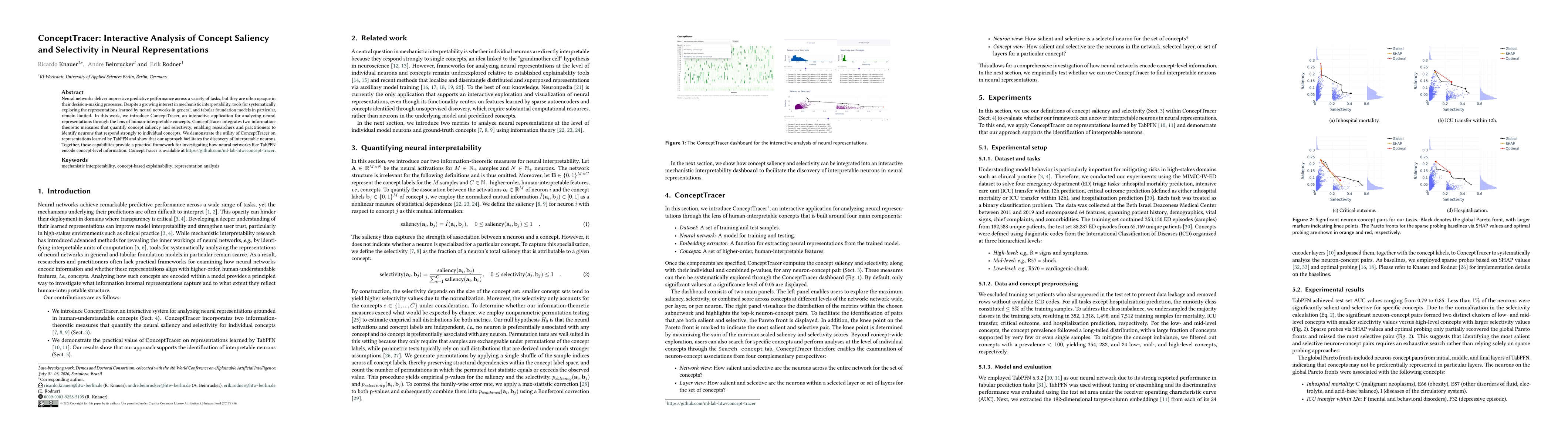 Thumbnail for ConceptTracer: Interactive Analysis of Concept Saliency and Selectivity in Neural Representations